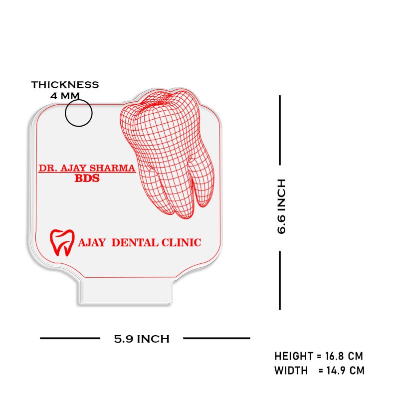 3D Dental Doctor Name Plate (Customized)